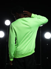 Go Devil Printed Solid Green Sweatshirt For Men