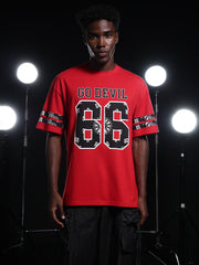 Go Devil 66 Printed Solid Red T shirt For Men