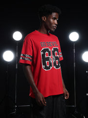 Go Devil 66 Printed Solid Red T shirt For Men