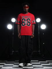 Go Devil 66 Printed Solid Red T shirt For Men