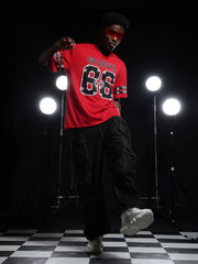 Go Devil 66 Printed Solid Red T shirt For Men