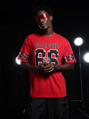 Go Devil 66 Printed Solid Red T shirt For Men