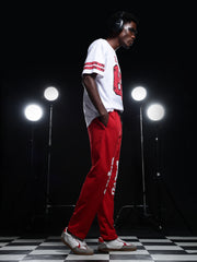 Go Devil Mens Red Casual Graphic Printed Joggers