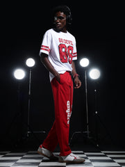 Go Devil Mens Red Casual Graphic Printed Joggers