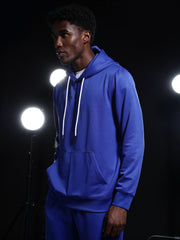 Go Devil Mens Solid Blue Hooded Co-Ord Set