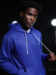 Go Devil Mens Solid Blue Hooded Co-Ord Set