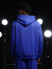 Go Devil Mens Solid Blue Hooded Co-Ord Set