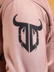 Go Devil Men’s Premium Pink Varsity Bomber Jacket with Graphic Print