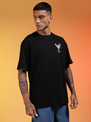 Go Devil Black Scorpion Graphic Oversized T-Shirt For Men