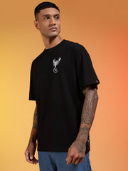 Go Devil Black Scorpion Graphic Oversized T-Shirt For Men