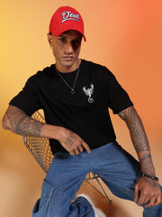 Go Devil Black Scorpion Graphic Oversized T-Shirt For Men