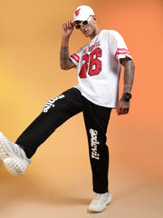 Go Devil Men’s Black Soft Stretchable Casual Graphic Printed Joggers