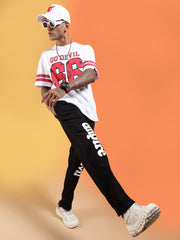 Go Devil Men’s Black Soft Stretchable Casual Graphic Printed Joggers