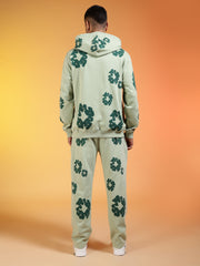 Go Devil Men’s Sage Green Floral Camo Hooded Co-ord Set