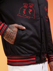 Go Devil Men’s Black & Red Graphic Varsity Jacket