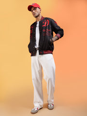 Go Devil Men’s Black & Red Graphic Varsity Jacket