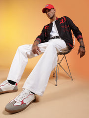 Go Devil Men’s Black & Red Graphic Varsity Jacket