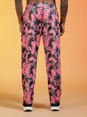 Go Devil Men’s Pink Abstract Printed Hooded Co-Ord Set