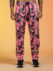 Go Devil Men’s Pink Abstract Printed Hooded Co-Ord Set