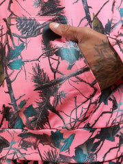 Go Devil Men’s Pink Abstract Printed Hooded Co-Ord Set