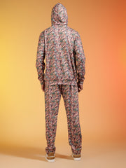 Go Devil All-Over Abstract Print Hooded Co-ord Set For Men