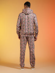 Go Devil All-Over Abstract Print Hooded Co-ord Set For Men