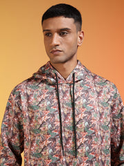 Go Devil All-Over Abstract Print Hooded Co-ord Set For Men