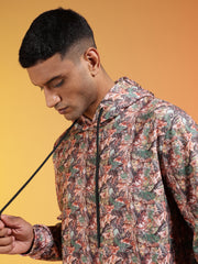 Go Devil All-Over Abstract Print Hooded Co-ord Set For Men