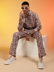 Go Devil All-Over Abstract Print Hooded Co-ord Set For Men