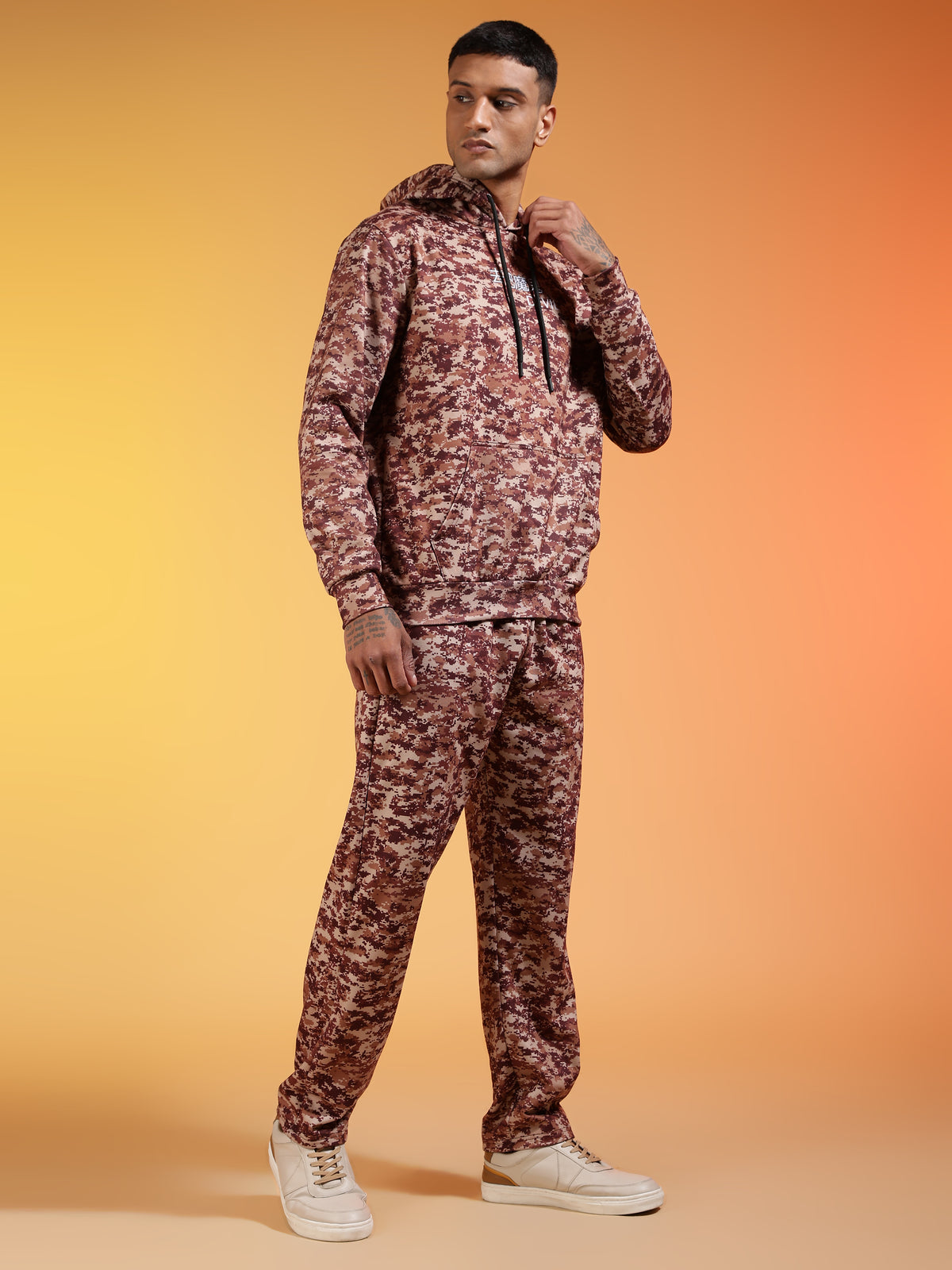 Go Devil Men’s Digital Camo Print Hooded Co-ord Set