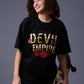 Devil Empire Printed Black Oversized T-Shirt for Women
