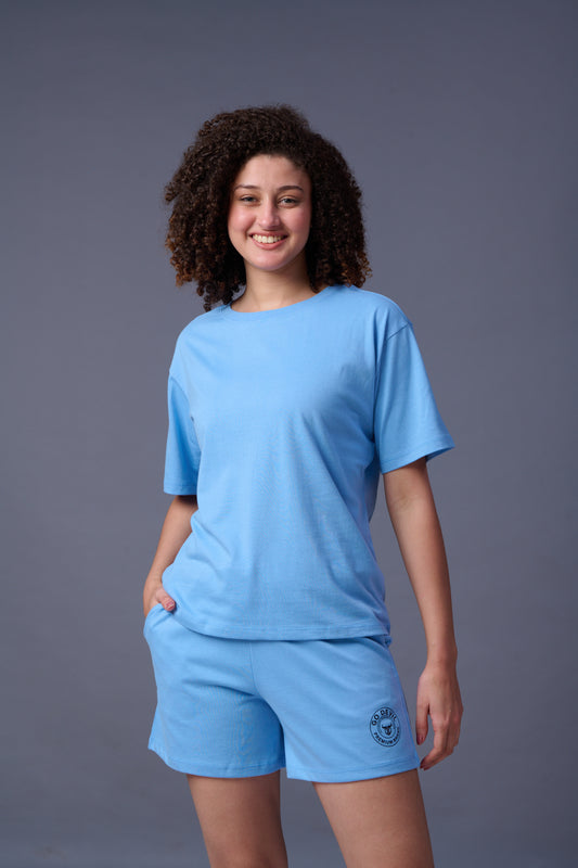 Sky Blue Co-ord Set for Women 1365