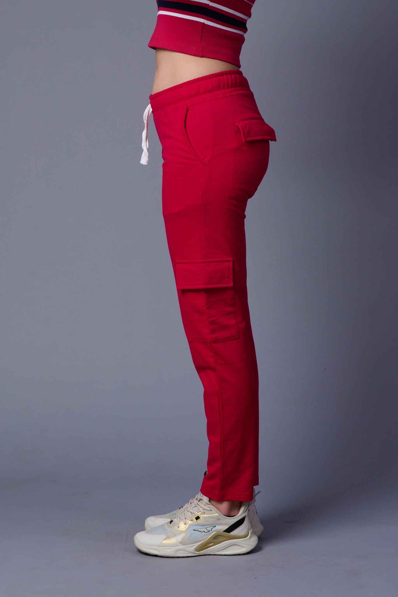 Plain Red Joggers for Women