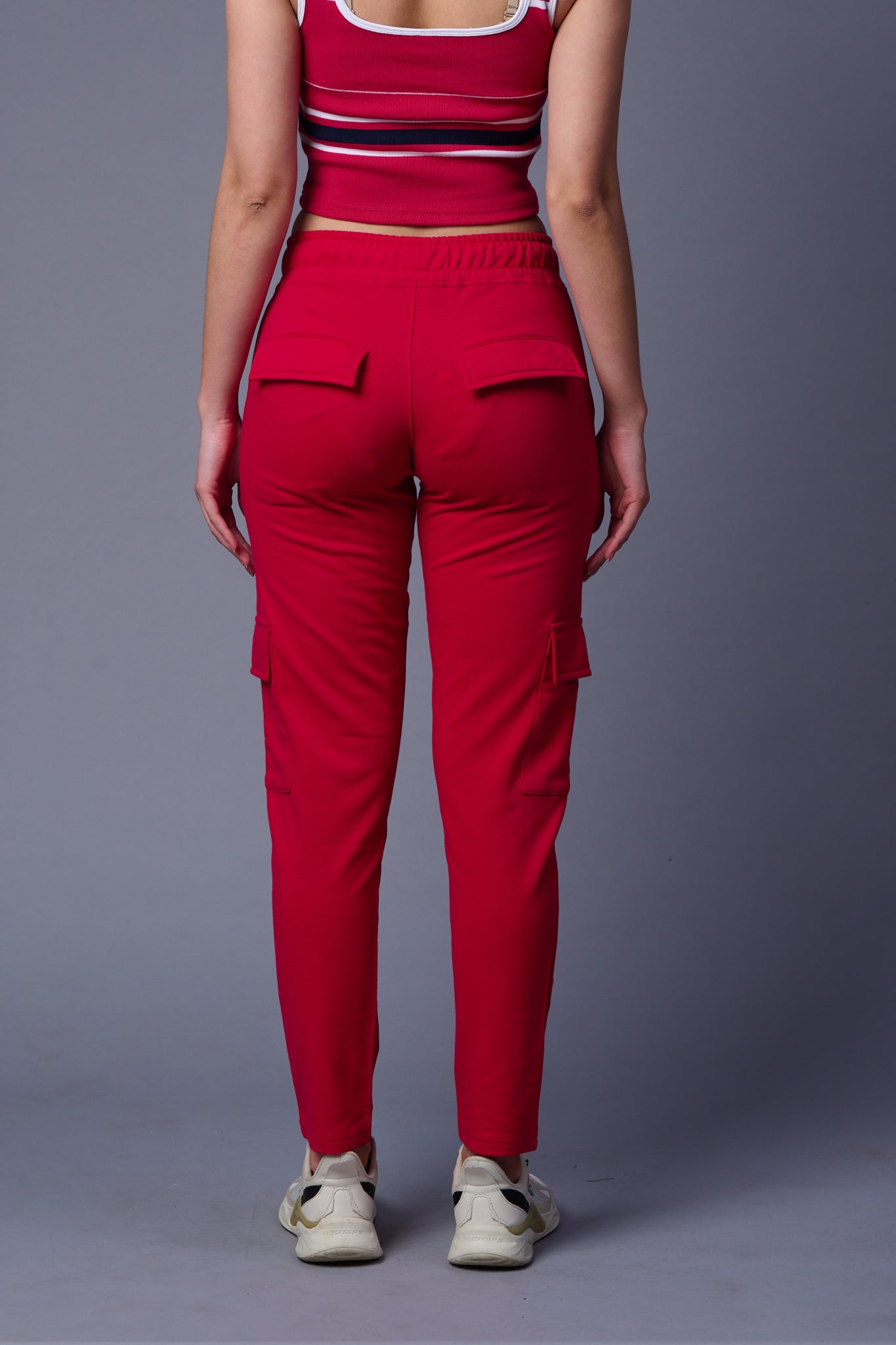 Plain Red Joggers for Women