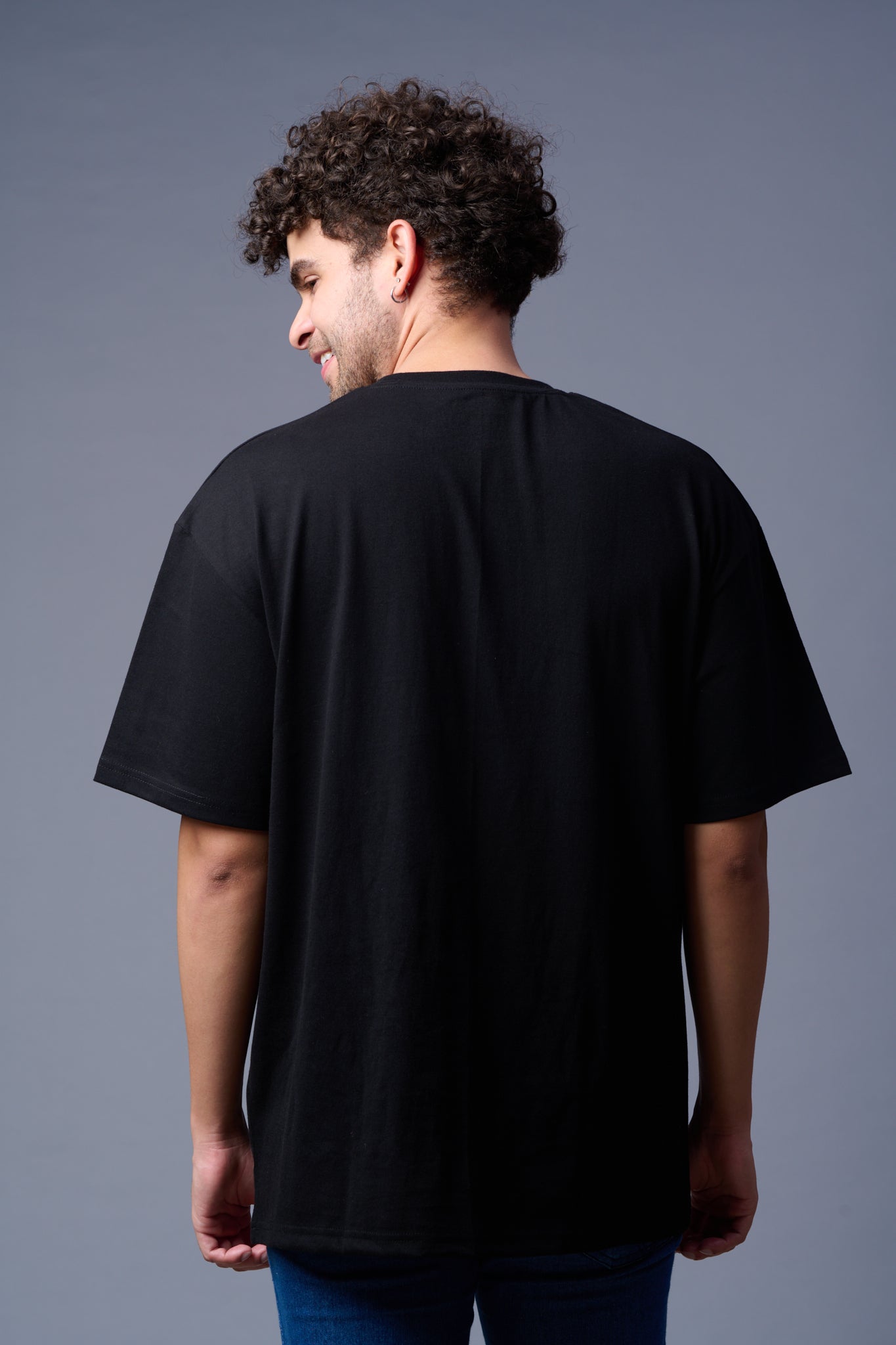 Devil Empire Printed Black Oversized T-Shirt for Men