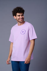 Go Devil Printed Purple Oversized T-Shirt for Men