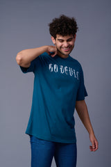 Go Devil with Dice Back Printed  Oversized T-Shirt for Men