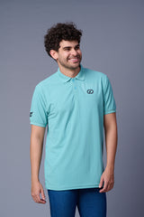 GD Logo Sea Green Polo T-Shirt for Men