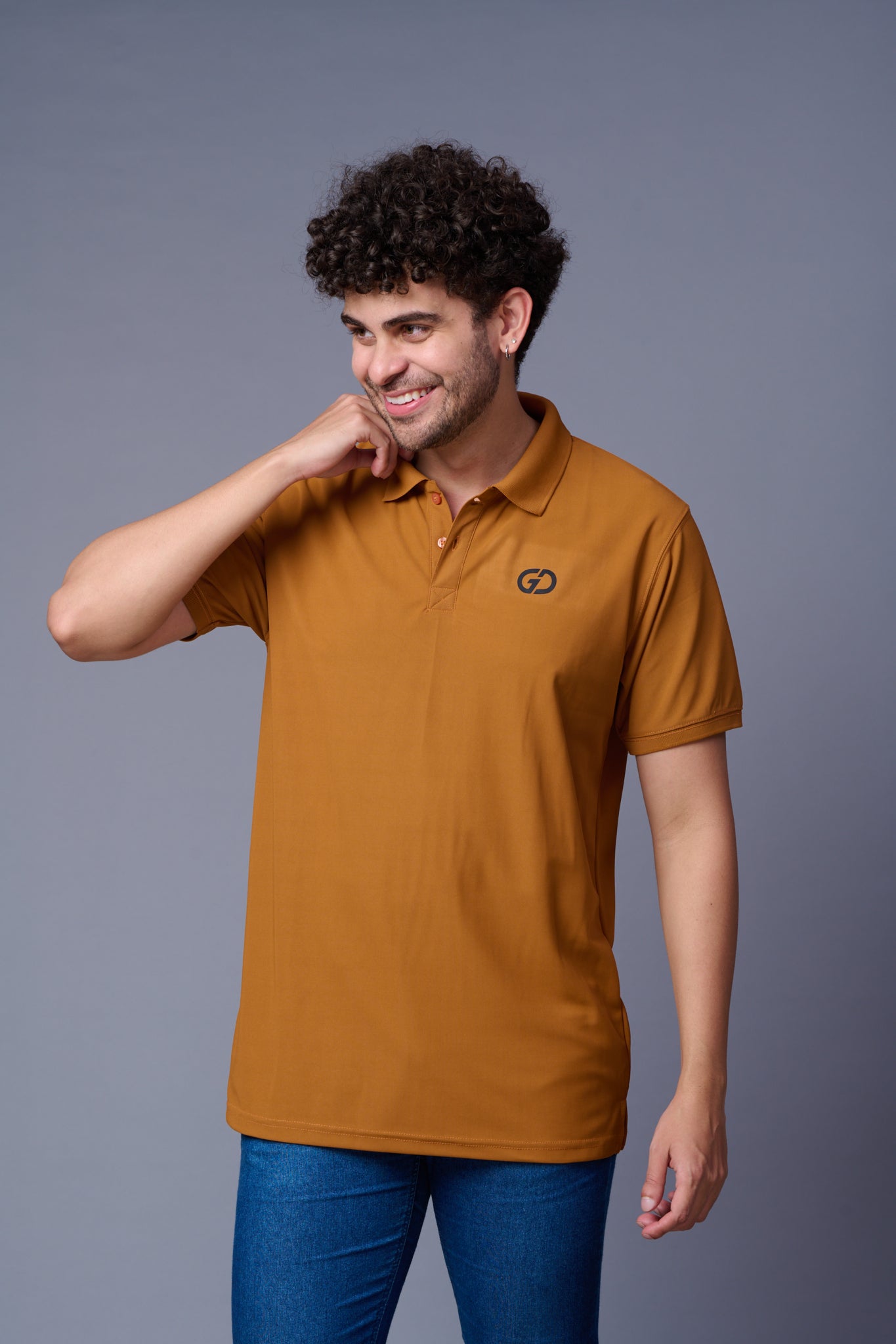 GD Logo Mustured Polo T-Shirt for Men