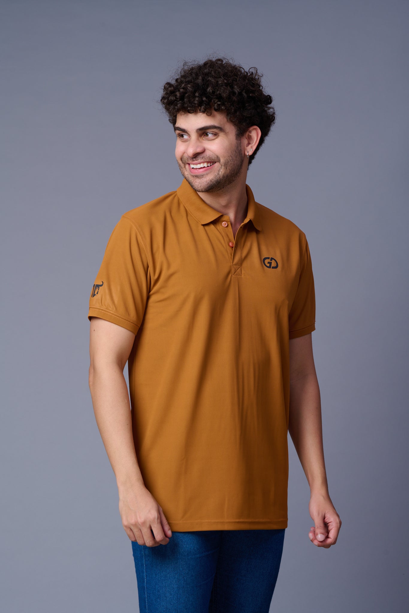 GD Logo Mustured Polo T-Shirt for Men