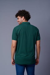 GD Logo Bottole Green Polo T-Shirt for Men