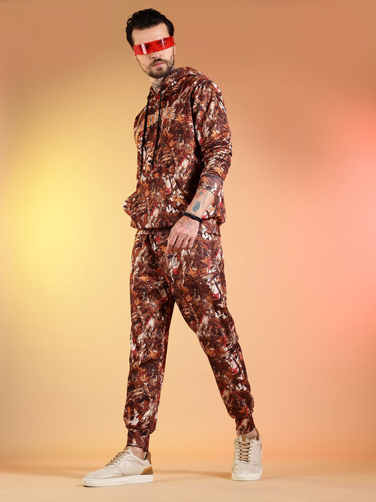 Go Devil All-Over Printed Hooded Co-Ord Set for Men