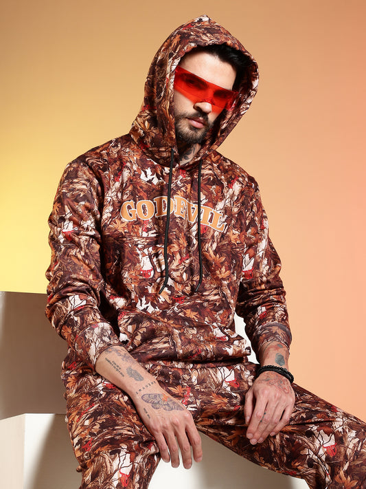 Go Devil All-Over Printed Hooded Co-Ord Set for Men