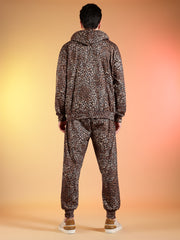 Go Devil Men’s Leopard Print Hooded Co-Ord Set