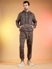 Go Devil Men’s Leopard Print Hooded Co-Ord Set