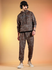 Go Devil Men’s Leopard Print Hooded Co-Ord Set