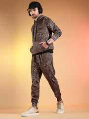 Go Devil Men’s Leopard Print Hooded Co-Ord Set