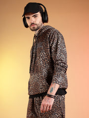 Go Devil Men’s Leopard Print Hooded Co-Ord Set