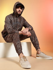 Go Devil Men’s Leopard Print Hooded Co-Ord Set