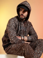 Go Devil Men’s Leopard Print Hooded Co-Ord Set